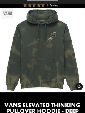 Vans Deep Olive Tie-Dye Pullover Hoodie